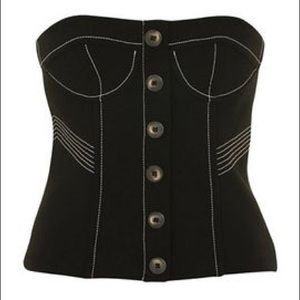 Fitted Top Shop crepe bustier top size xs